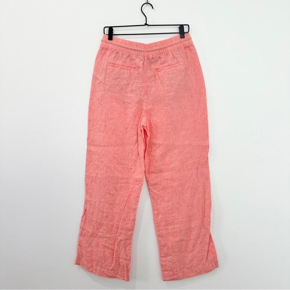 Athleta Retreat Linen Wide Leg Pant Sunset Glow size 8 Summer Beach - Picture 3 of 10